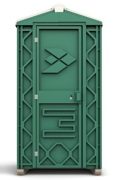 Туалетная кабина «Люкс Ecostyle» зеленая - ПК ТулаПластик